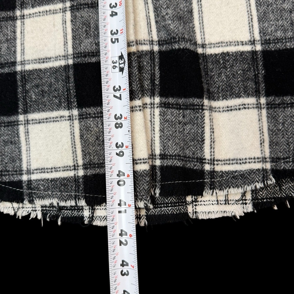 Dizzy Lizzy Plaid Raw Hem Long Button Down Flannel‎ Cardigan Jacket Sz M #68 - Picture 6 of 8